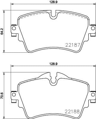 Brake pads front, Top Quality P06092