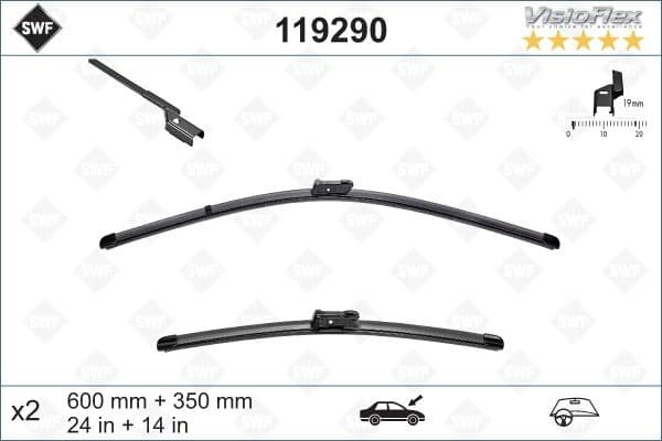 Wiper Blade DAS ORIGINAL SET 119290