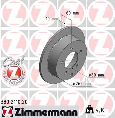 Brake Disc COAT Z 380.2110.20
