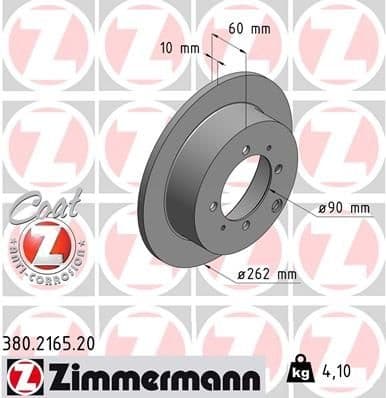 Brake Disc COAT Z 380.2165.20