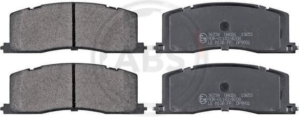 Brake Pad Set, disc brake 36734