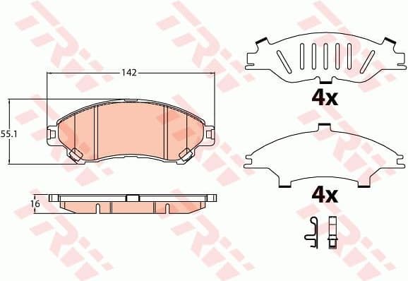 Brake Pad Set, disc brake GDB3633
