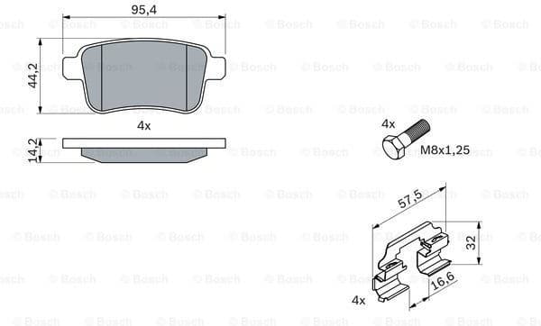 Brake Pad Set, disc brake 0986494331 - image 7