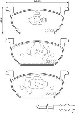 Brake pads front, Top Quality P85137