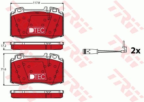 Brake Pad Set, disc brake DTEC COTEC GDB1543DTE