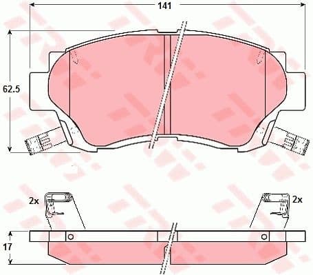Brake Pad Set, disc brake GDB1142