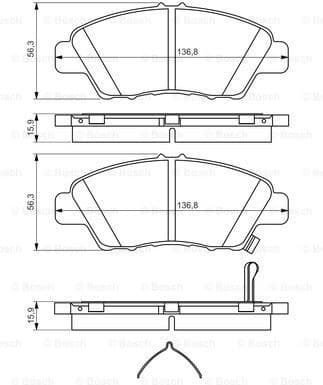 Brake Pad Set, disc brake 0986494562 - image 2