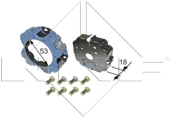 Drive plate, magnetic clutch (compressor) 38473