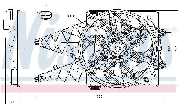 Fan, engine cooling 85881