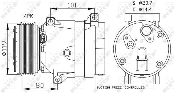 Compressor, air conditioning EASY FIT 32481