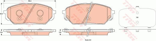 Brake Pad Set, disc brake GDB3527