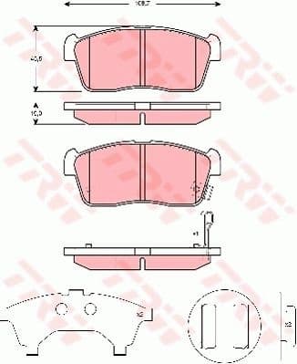 Brake Pad Set, disc brake COTEC GDB3276