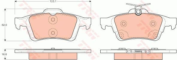 Brake Pad Set, disc brake COTEC GDB1938