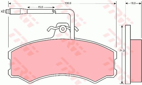 Brake Pad Set, disc brake COTEC GDB695