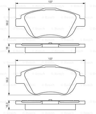 Brake Pad Set, disc brake 0986494438 - image 8