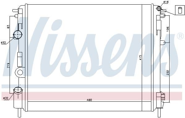 Radiator, engine cooling 638081