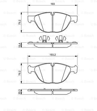 Brake Pad Set, disc brake 0986494307