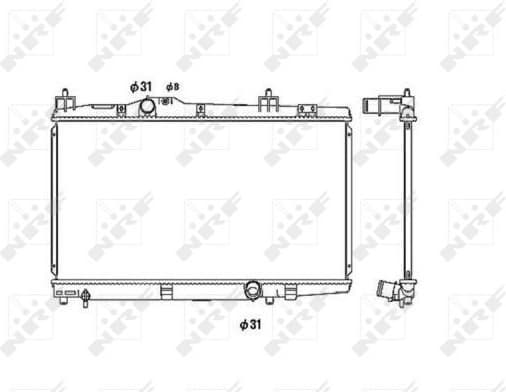 Radiator, engine cooling EASY FIT 53449