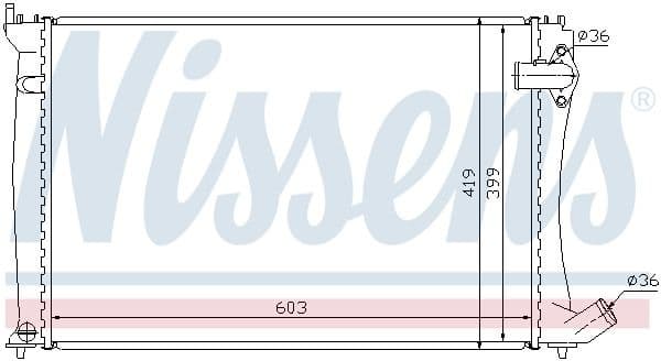 Radiator, engine cooling 61298