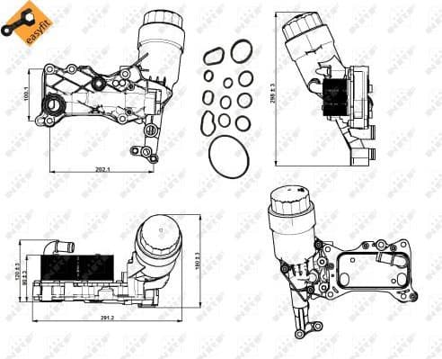 Housing, oil filter EASY FIT 31350