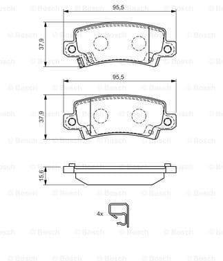 Brake Pad Set, disc brake 0986424790 - image 7