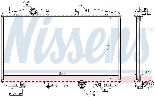 Radiator, engine cooling ** FIRST FIT ** 68135A