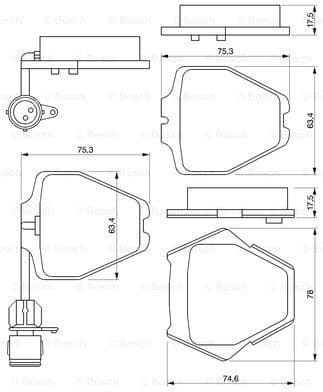 Brake Pad Set, disc brake 0986424689 - image 7