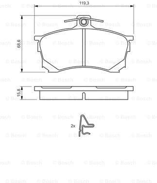 Brake Pad Set, disc brake 0986424370 - image 7