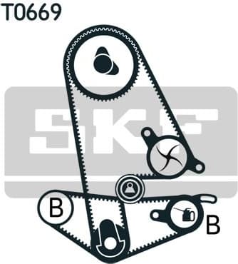 Water Pump & Timing Belt Kit VKMC 93600 - image 2