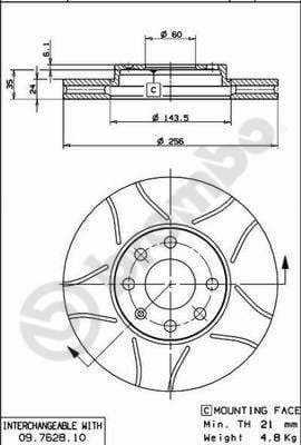 Brake Disc XTRA LINE - Max 09.7628.75