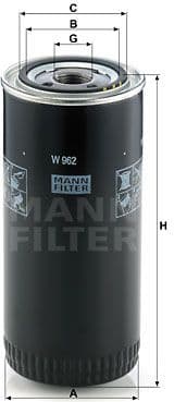 Filter, operating hydraulics W962