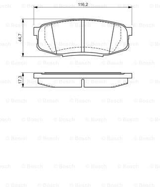 Brake Pad Set, disc brake 0986494380 - image 2