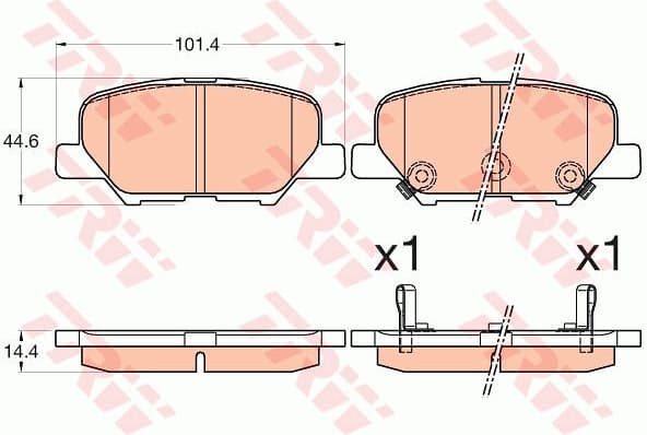 Brake Pad Set, disc brake COTEC GDB3583