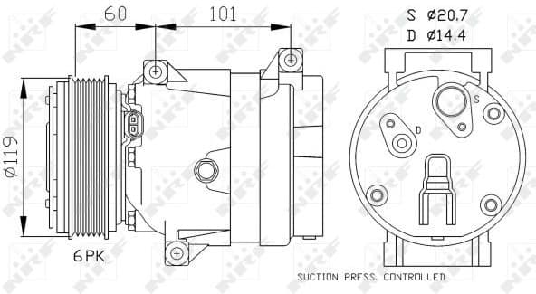 Compressor, air conditioning EASY FIT 32102
