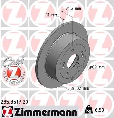 Brake Disc COAT Z 285.3517.20