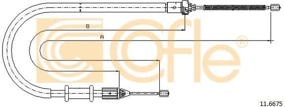 Cable Pull, parking brake 11.6675