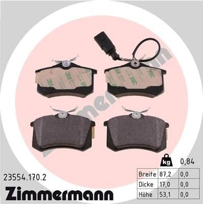 Brake Pad Set, disc brake 23554.170.2