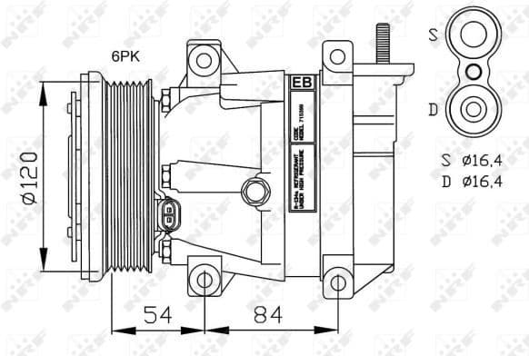 Compressor, air conditioning GENUINE 32484G