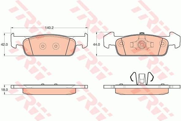 Brake Pad Set, disc brake COTEC GDB2018