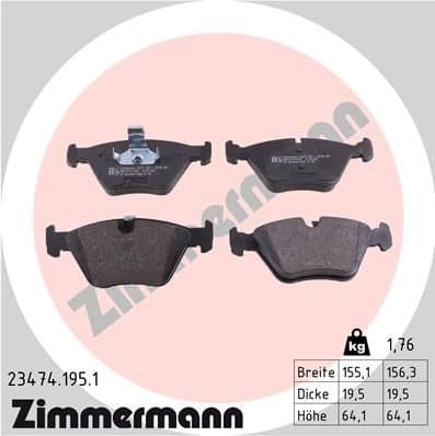 Brake Pad Set, disc brake 23474.195.1
