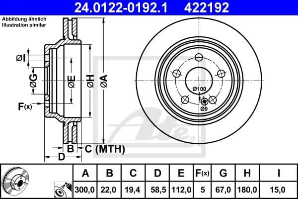 Brake Disc 24.0122-0192.1 - image 2