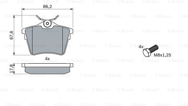 Brake Pad Set, disc brake 0986494095 - image 7