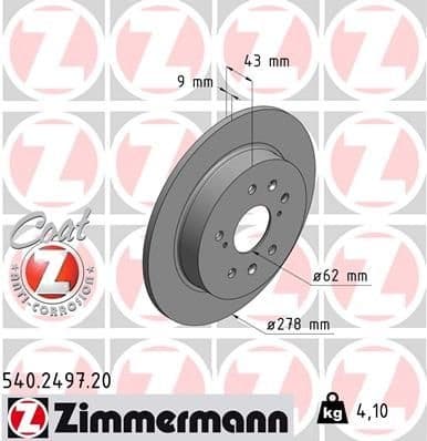Brake Disc COAT Z 540.2497.20