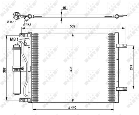 Condenser, air conditioning EASY FIT 35783