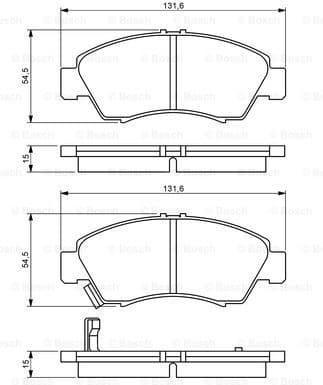 Brake Pad Set, disc brake 0986494299 - image 7
