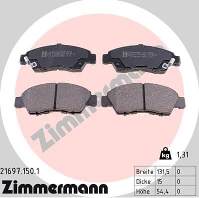 Brake Pad Set, disc brake 21697.150.1