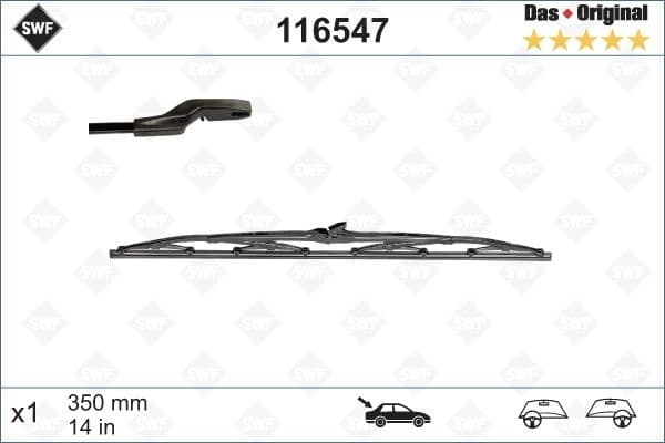 Wiper Blade DAS ORIGINAL REAR 116547