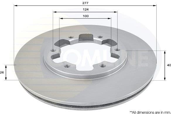 Brake disc, 1pcs FRONT ADC0238V - image 2