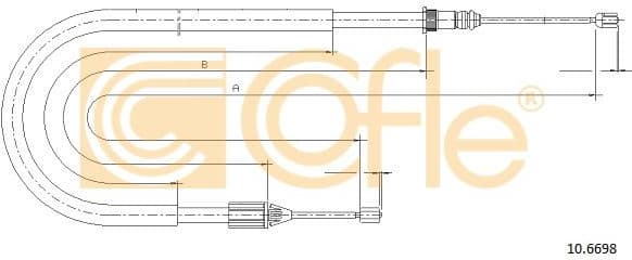 Cable Pull, parking brake 10.6698 - image 2