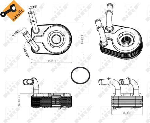 Oil Cooler, engine oil EASY FIT 31321 - image 2